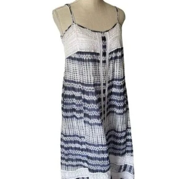 Boston Proper Indigo Ikat Lace Maxi Dress - Picture 5 of 5